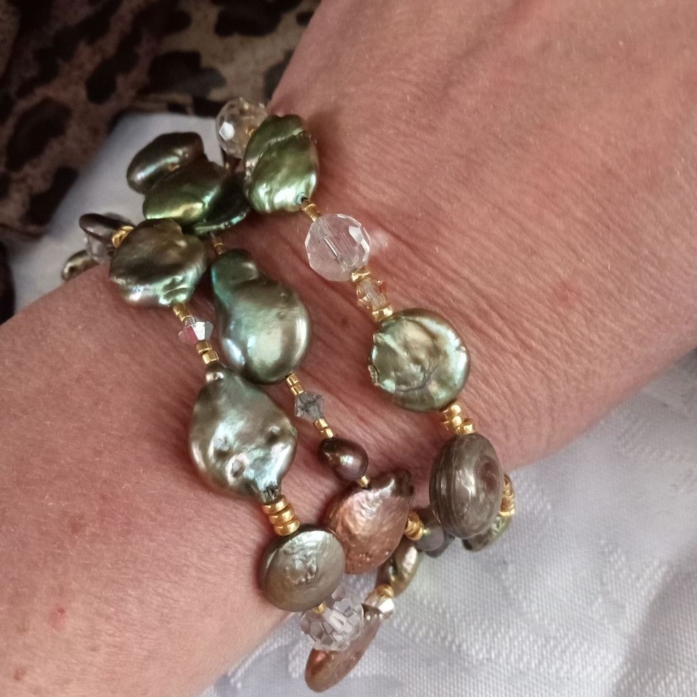 Coin Pearl bracelet - Picture 3 of 6